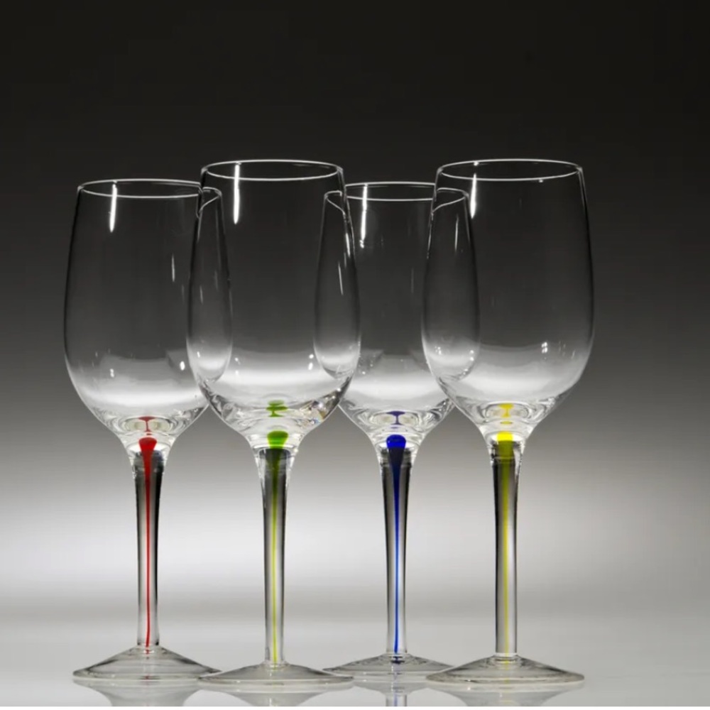 Double Set! Exclusive wine glass stemware collection set NIB